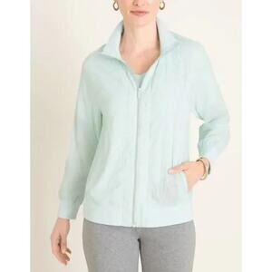 Chico’s Green Zip Windbreaker Size 1